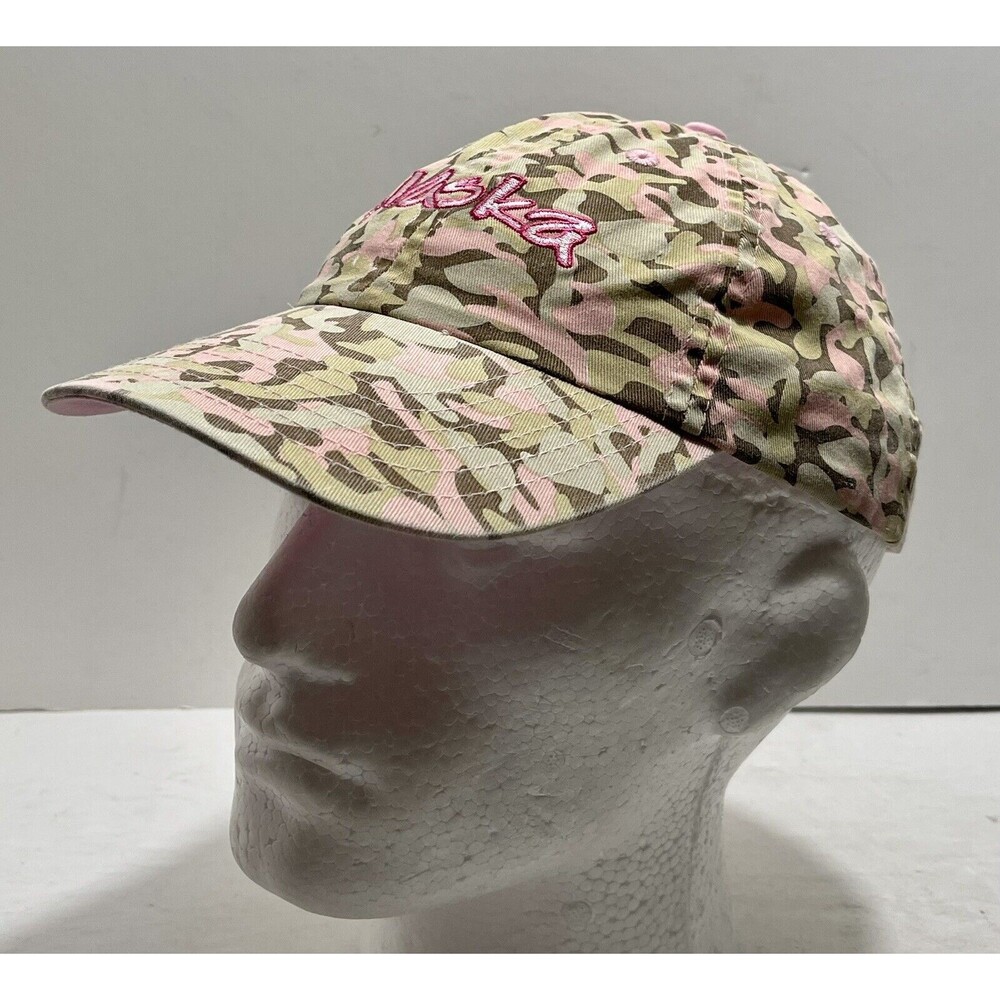 Alaska Head Gear "Alaska@ Embroidered Adjustable Hat Pink/Camo NWT - Picture 9 of 11